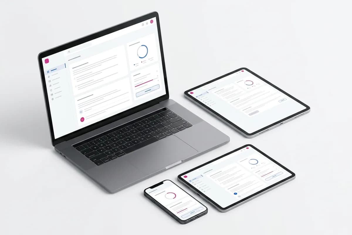 Suite logicielle Technocarte affichée de manière moderne et responsive sur différents supports